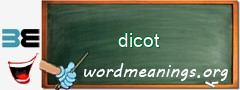 WordMeaning blackboard for dicot